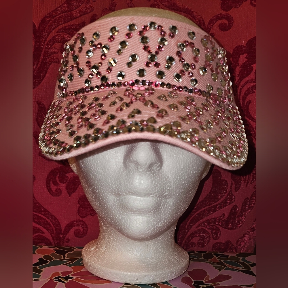 Breast Cancer Awareness Sparkling Pink Rhinestone Cap